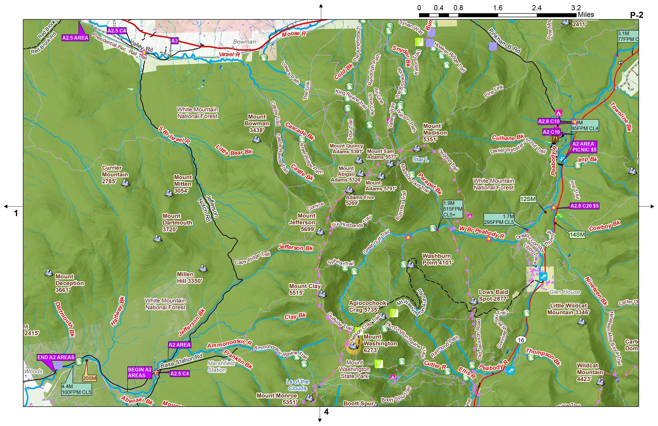 A SAMPLE OF THE NEW HAMPSHIRE Paddling, Hiking and Backroads Adventure Map Book