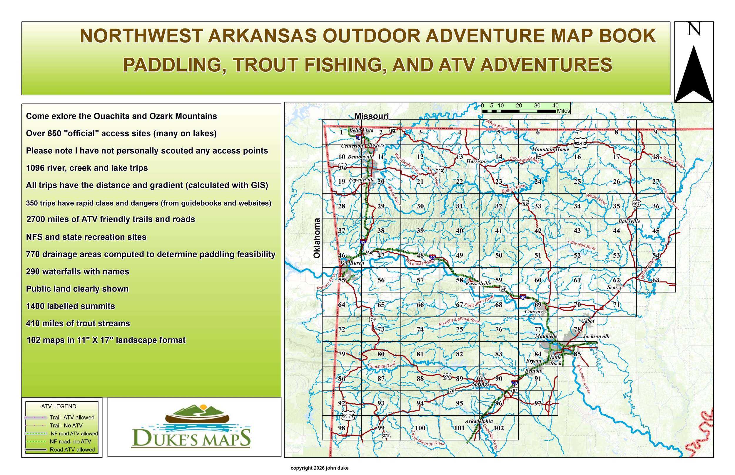 NORTHWEST ARKANSAS OUTDOOR ADVENTURE MAP BOOK