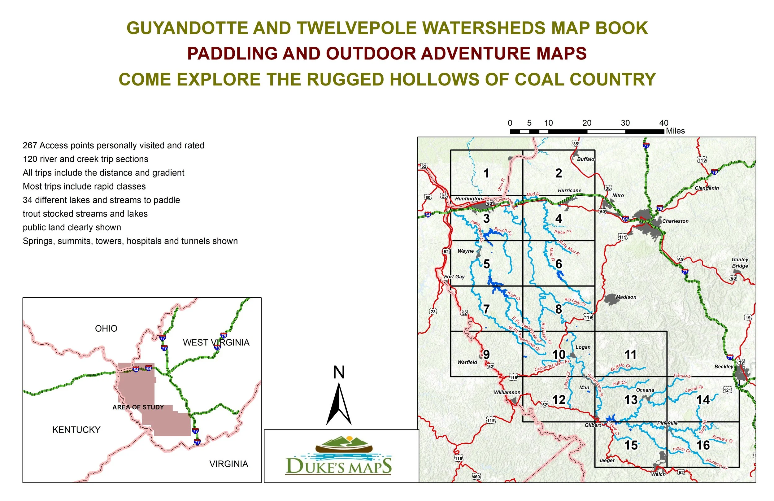 GUYANDOTTE AND TWELVEPOLE WATERSHEDS MAP BOOK