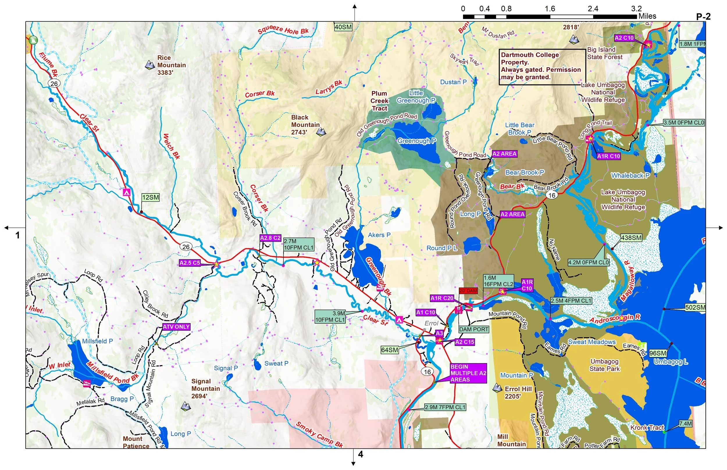 A SAMPLE OF THE NEW HAMPSHIRE Paddling, Hiking and Backroads Adventure Map Book