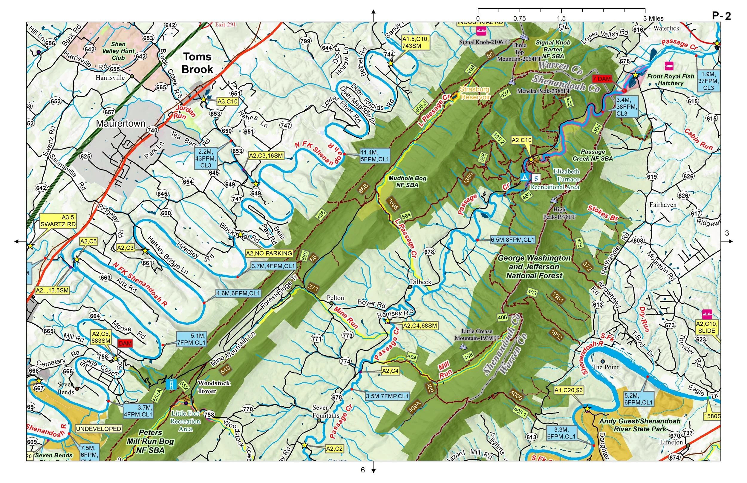 SHENANDOAH RIVER WATERSHED SAMPLE MAP