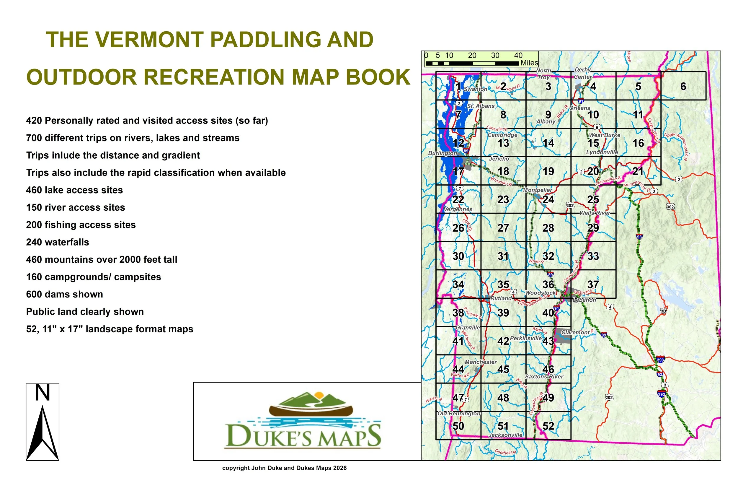 THE VERMONT PADDLING AND OUTDOOR RECREATION MAP BOOK