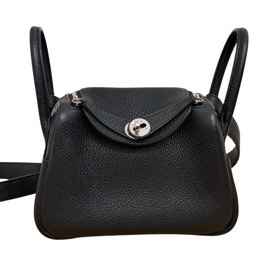 Hermès Mini Lindy 20: Black Clemence