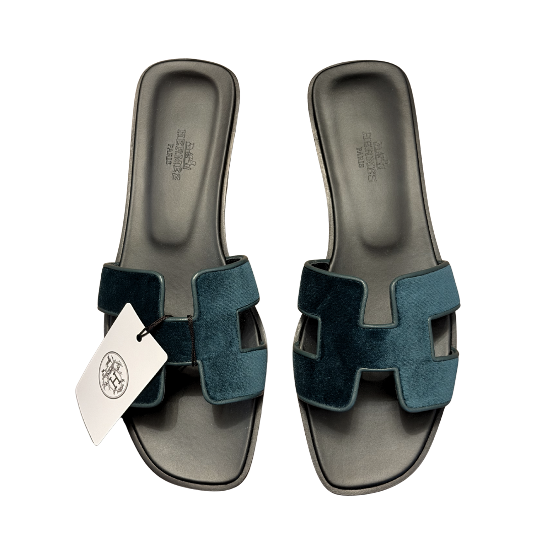 Hermès Oran Sandals: Teal