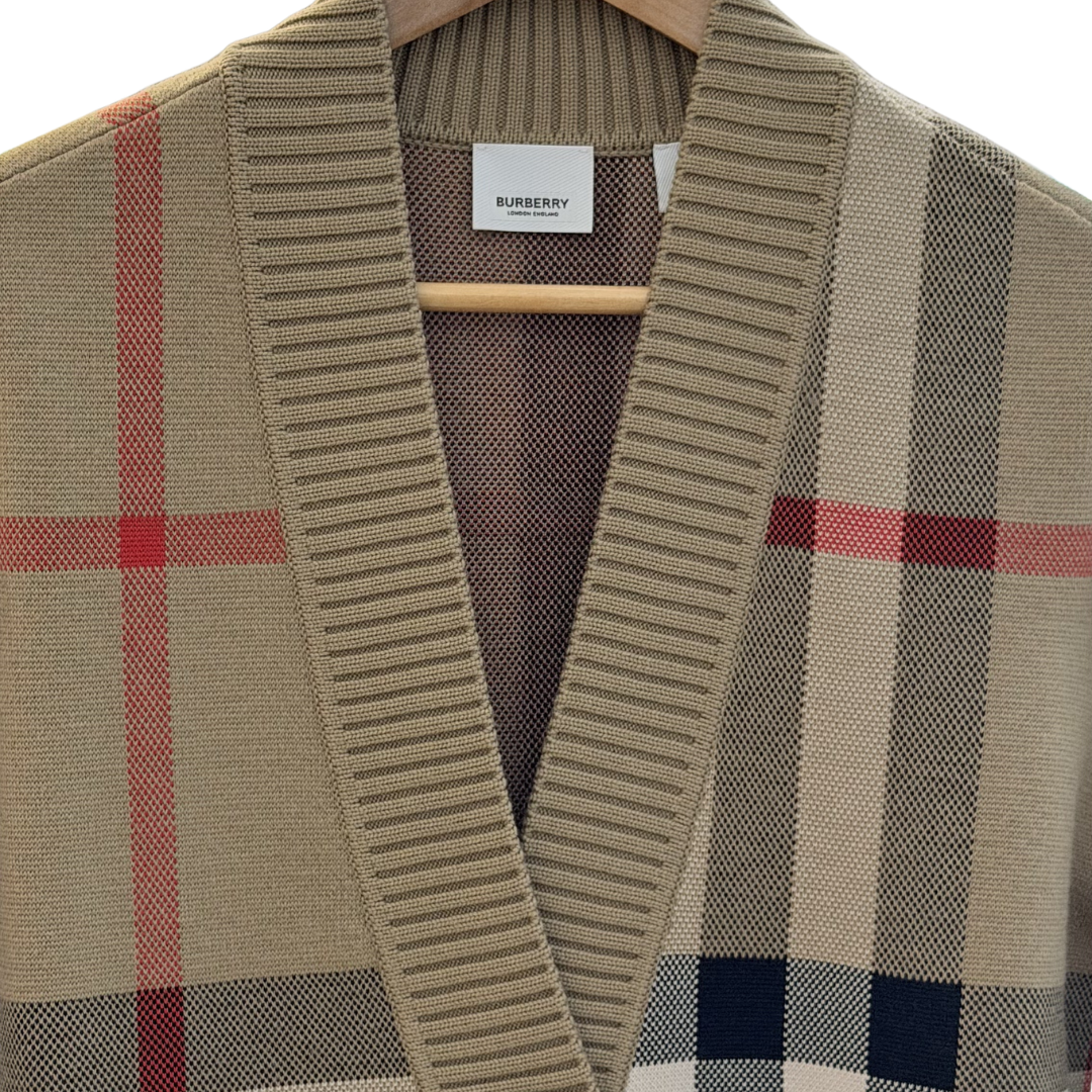 Burberry Check Knit Cardigan