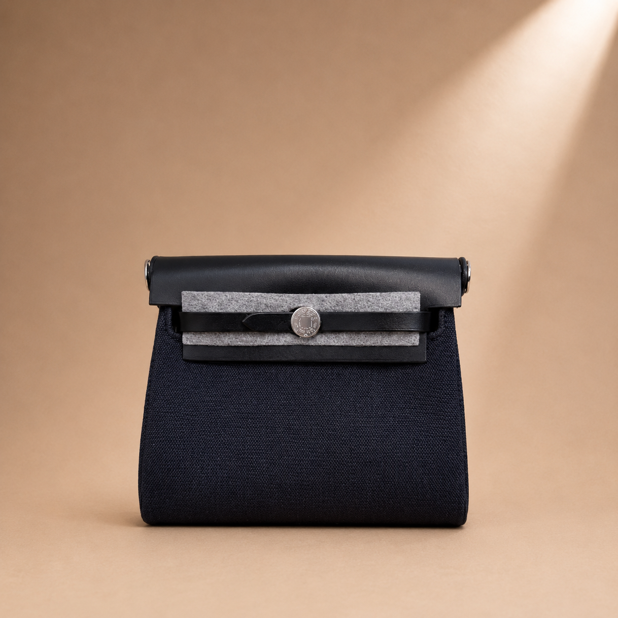 Hermès Herbag Zip 20 Mini – Black – Canvas & Leather – Palladium