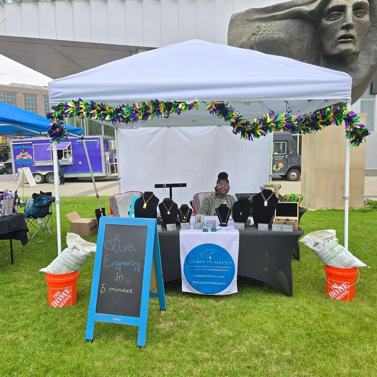 BATON ROUGE... Come see us at Mardi Gras Fest til 7pm today