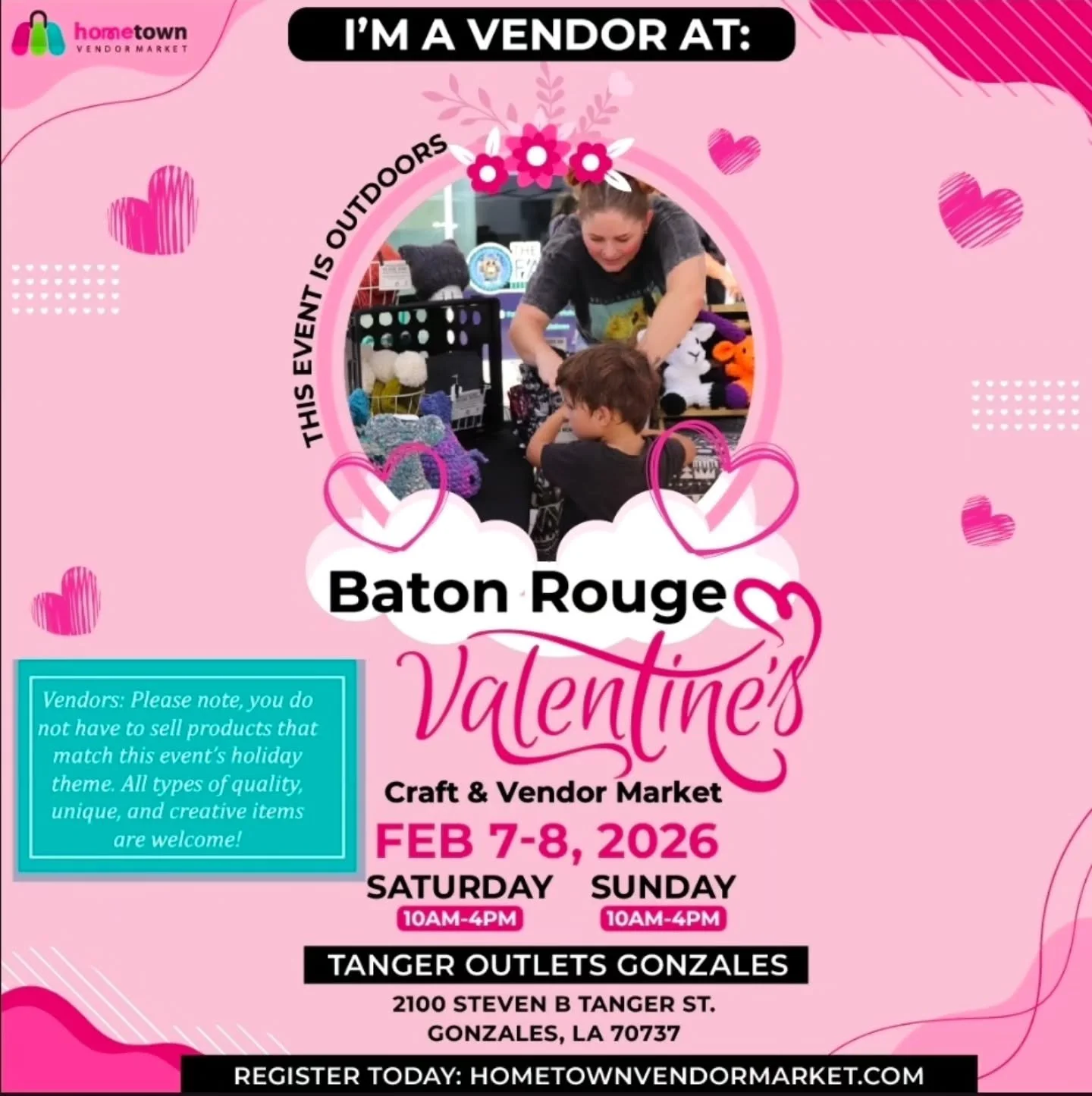 Join us this weekend for on-site engraving @hometownvendormarket at the Tanger Outlets in Gonzales

#EtchedInEssence