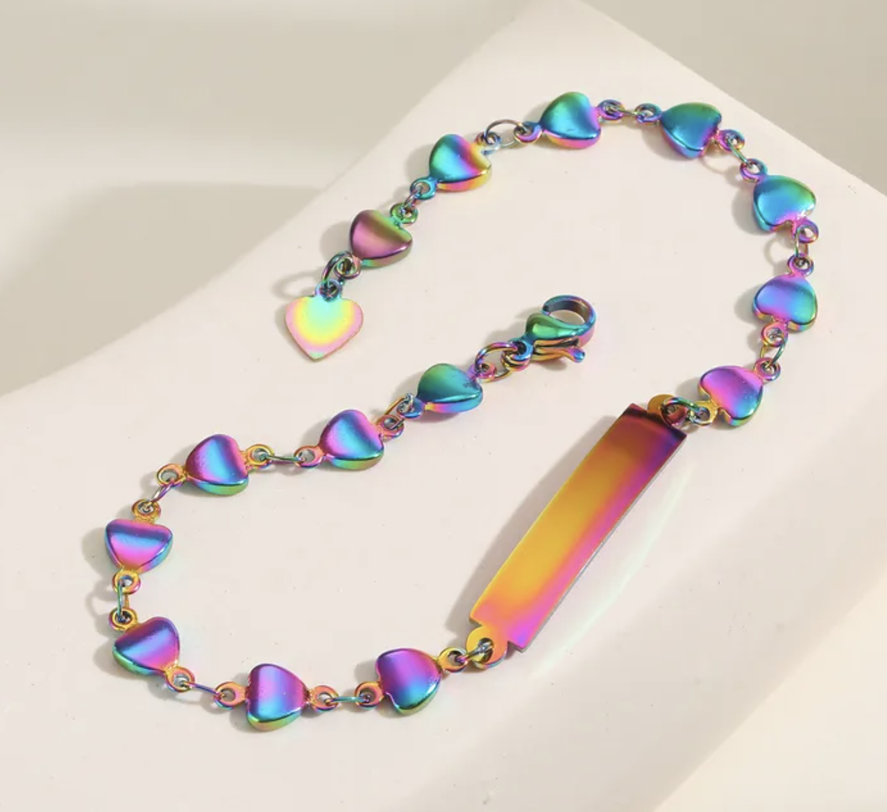 Rainbow Heart Bracelet