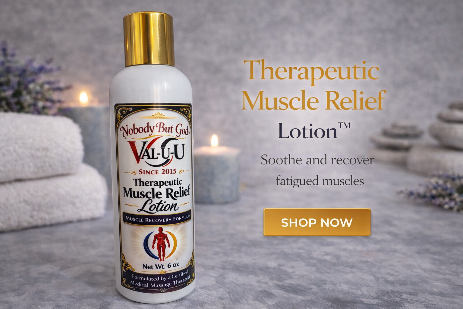 Val-u-U  Therapeutic Muscle Ease Recovery Lotion 6oz