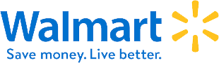 Walmart logo with the slogan 'Save money. Live better.' underneath.