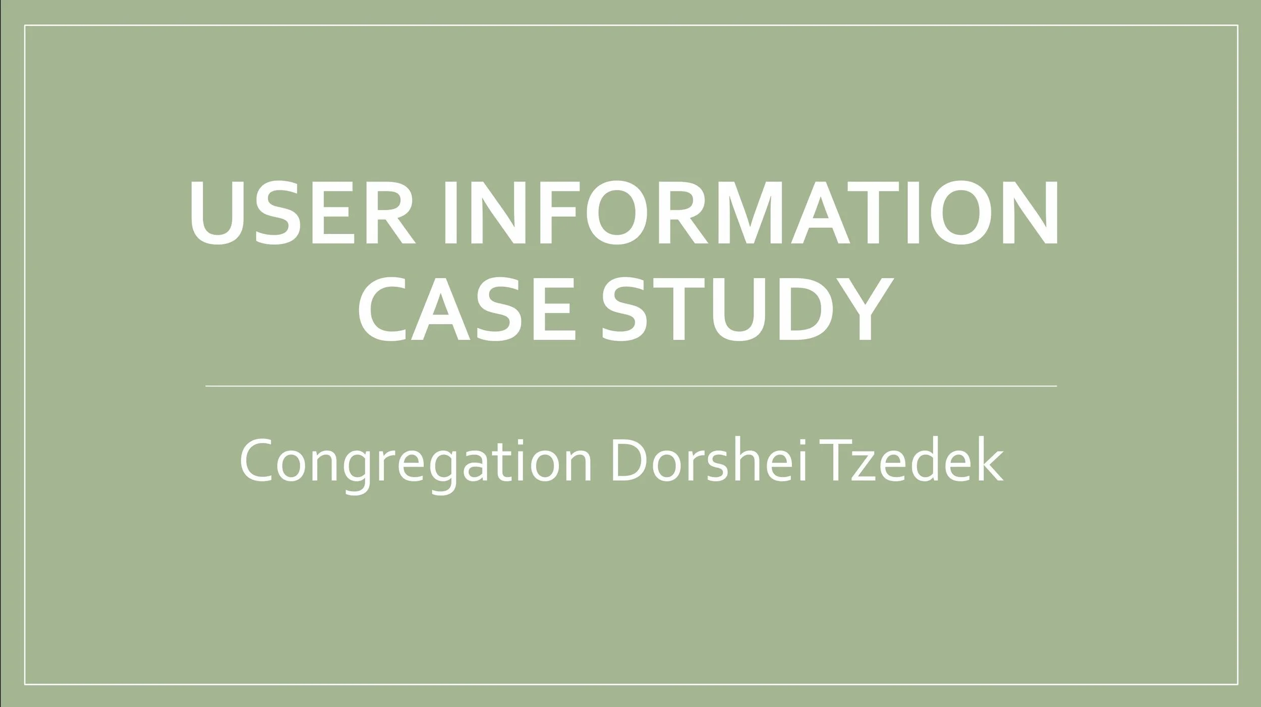 User Research Case Study