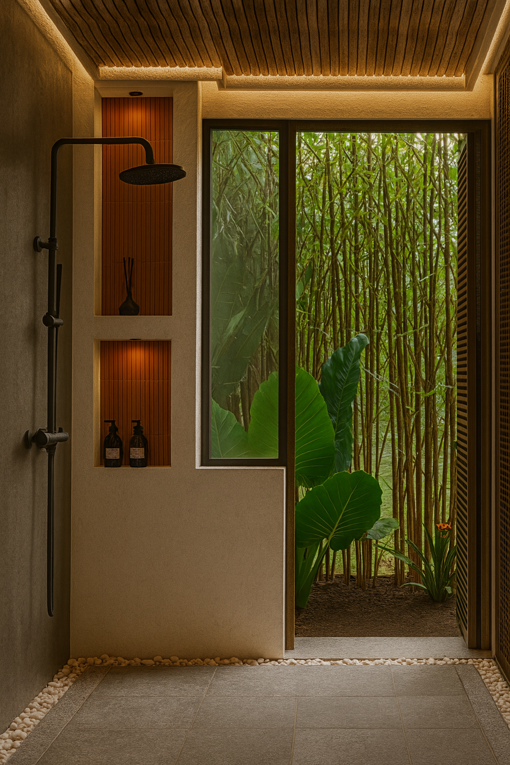 Baño de lujo con jardín de bambú.png