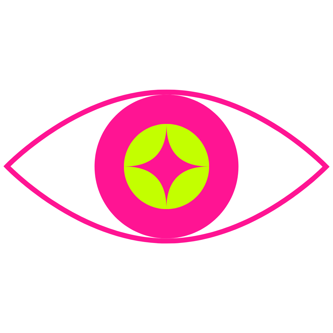 Hot pink eye graphic