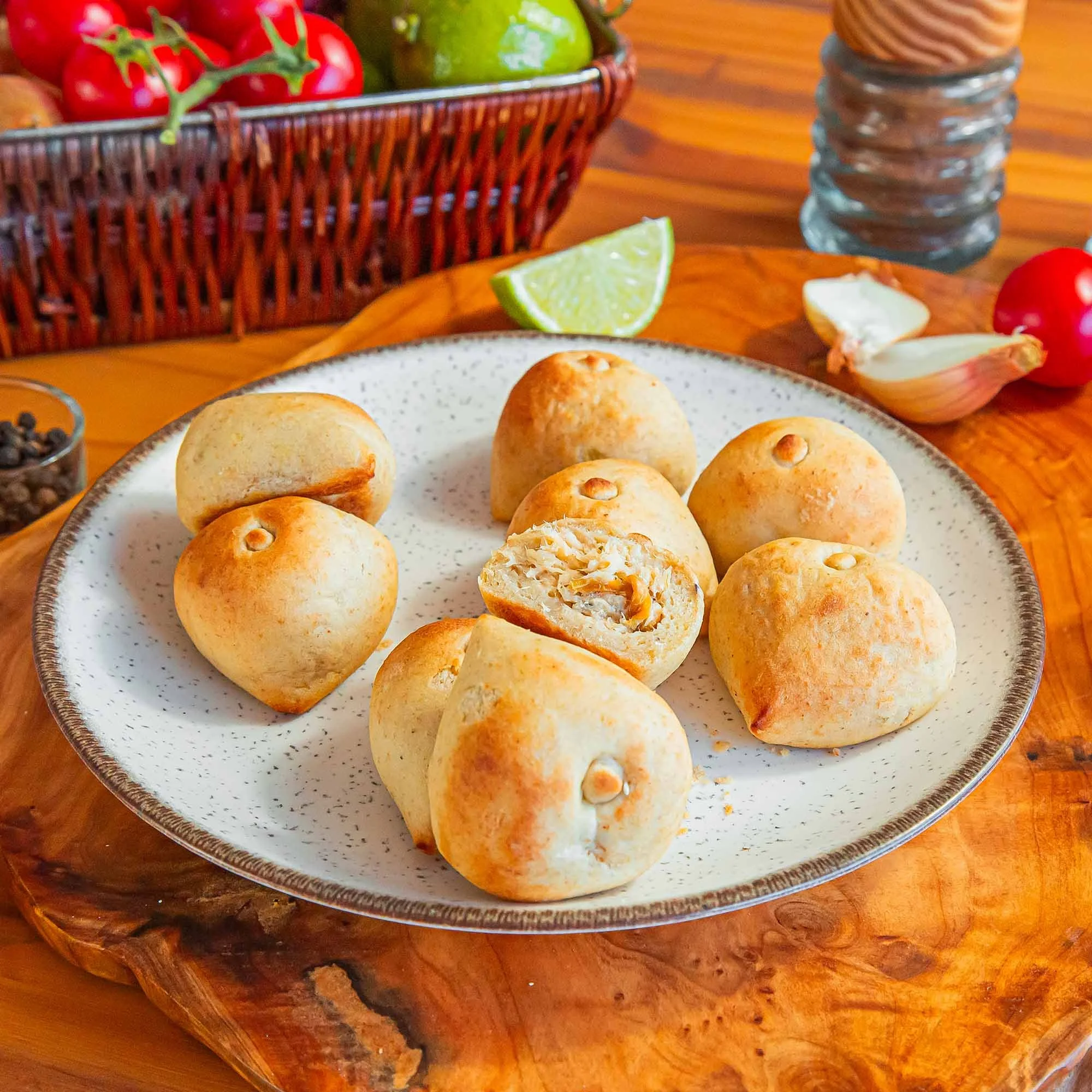 Pão de Batata Doce com Frango