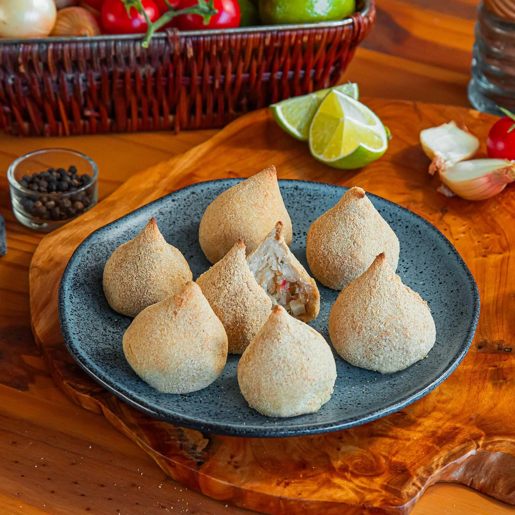 Coxinha de Batata Doce com Recheio de Palmito