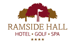 Logo of Ramsdell Hall Hotel Golf Spa featuring a tree and a golf flag.