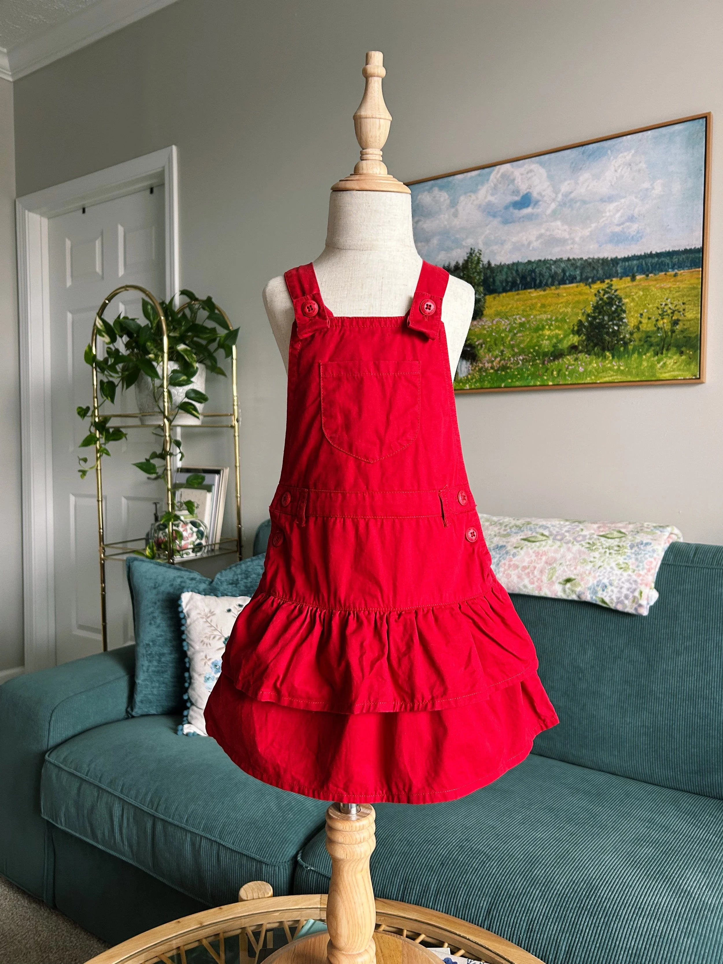 Vintage Overall Ruffle Dress