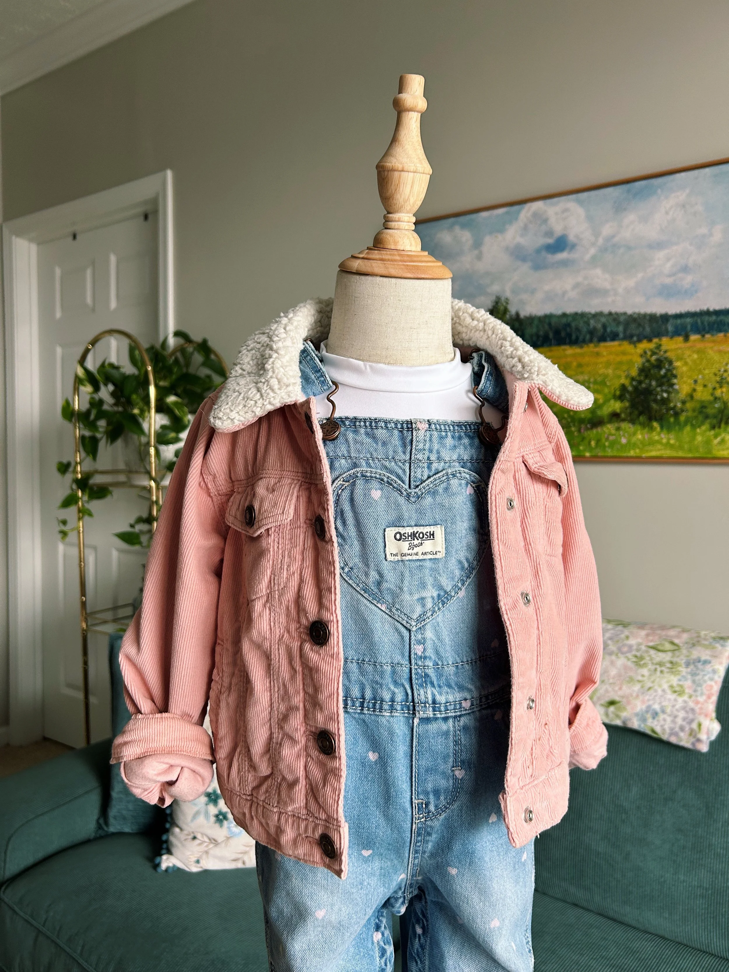 OshKosh Pink Heart Overalls