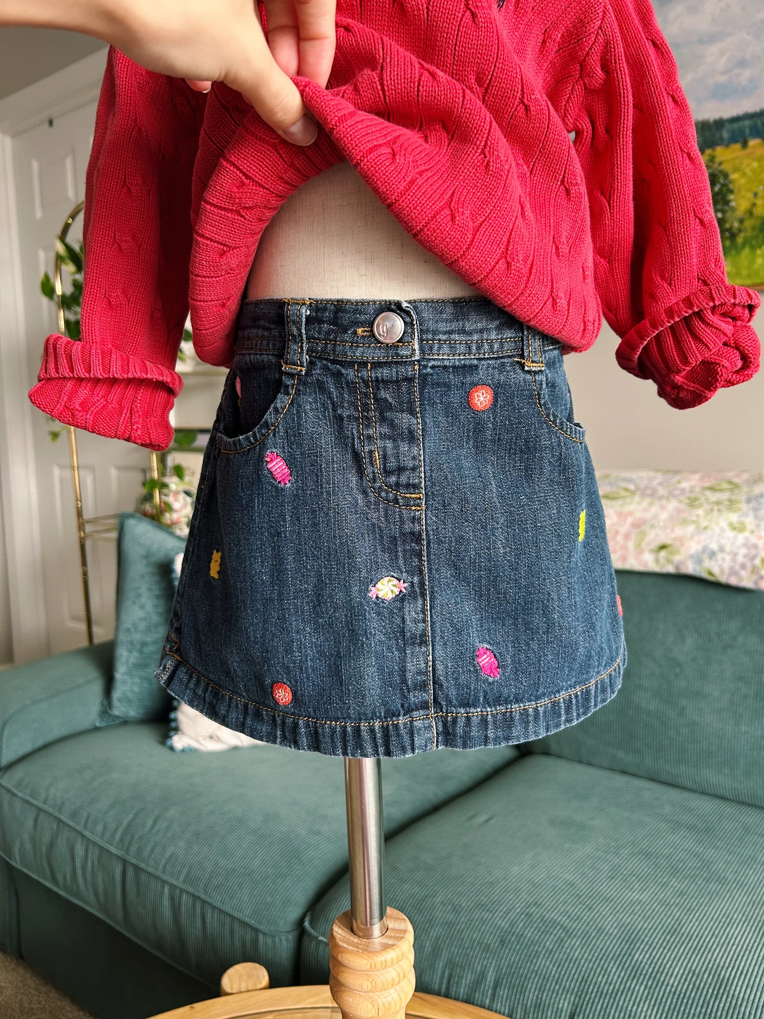 Vintage Denim Candy Skirt