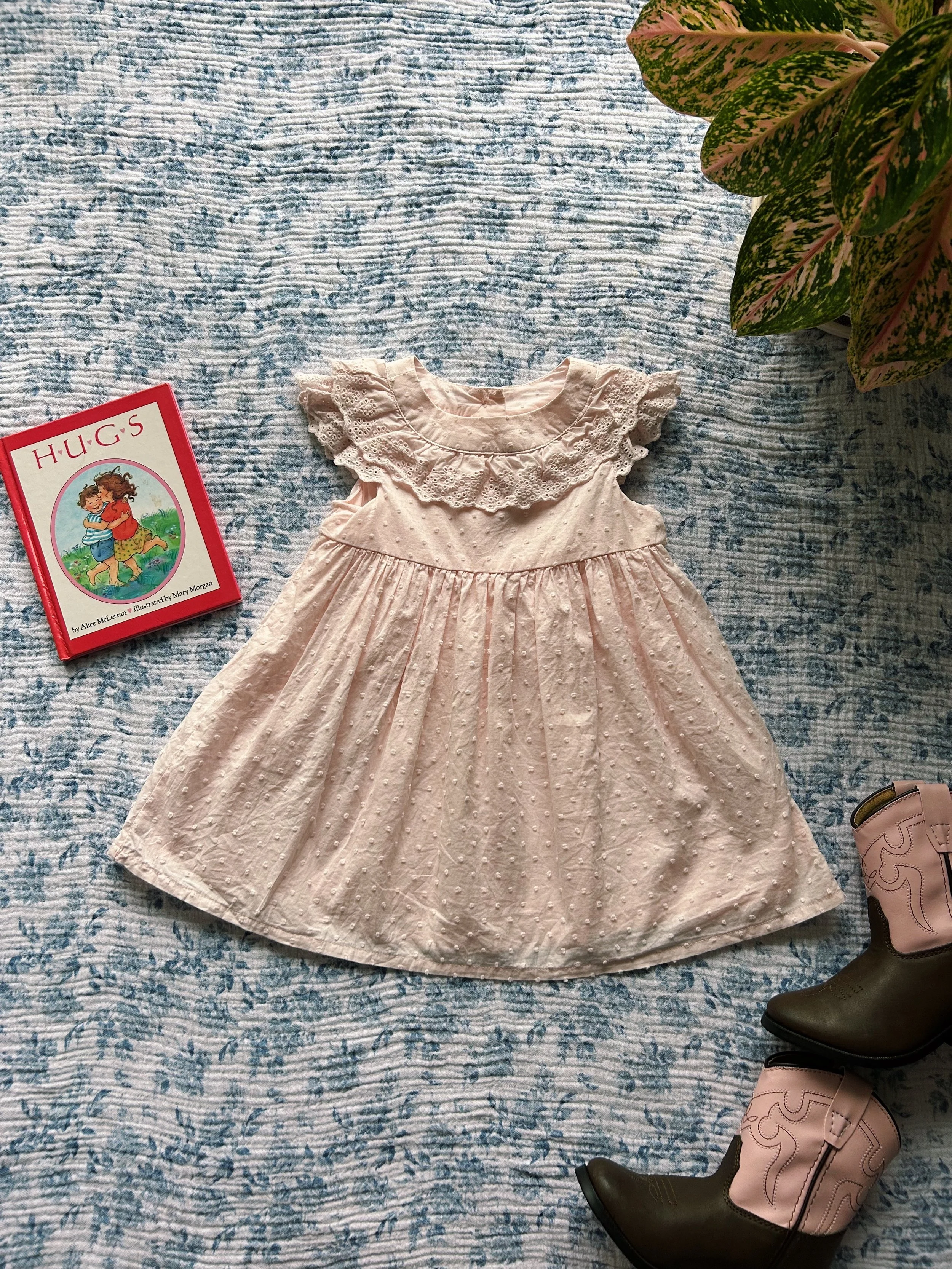 Baby B’gosh Baby Pink Eyelet Ruffle Dress