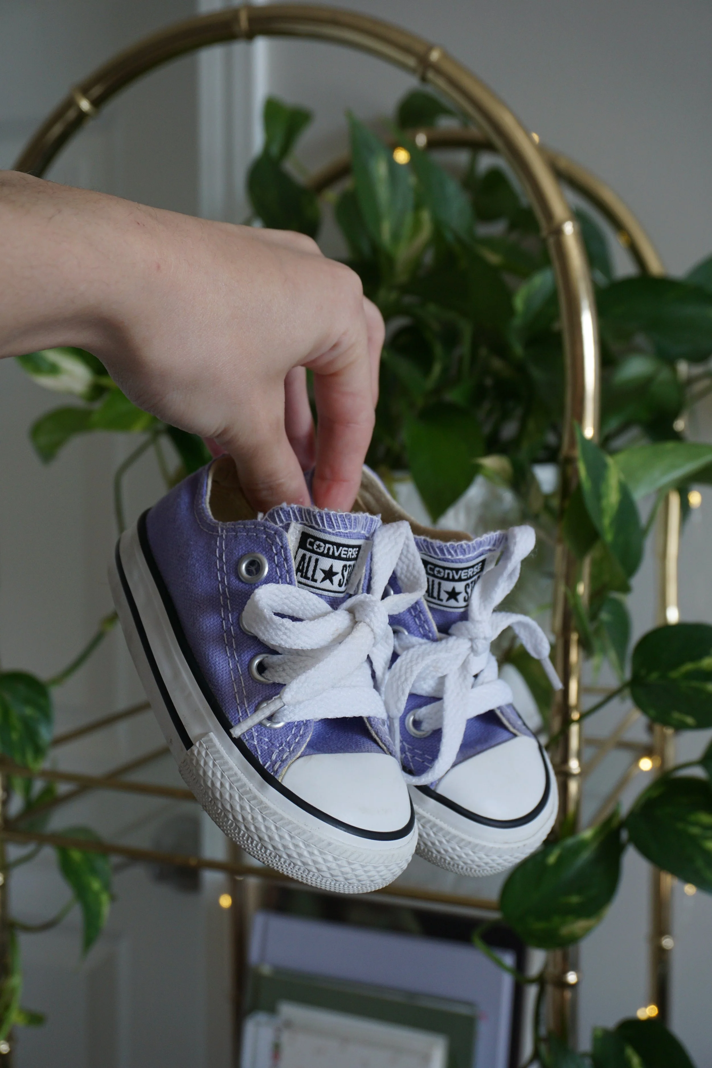 Lilac Converse All Star Sneakers