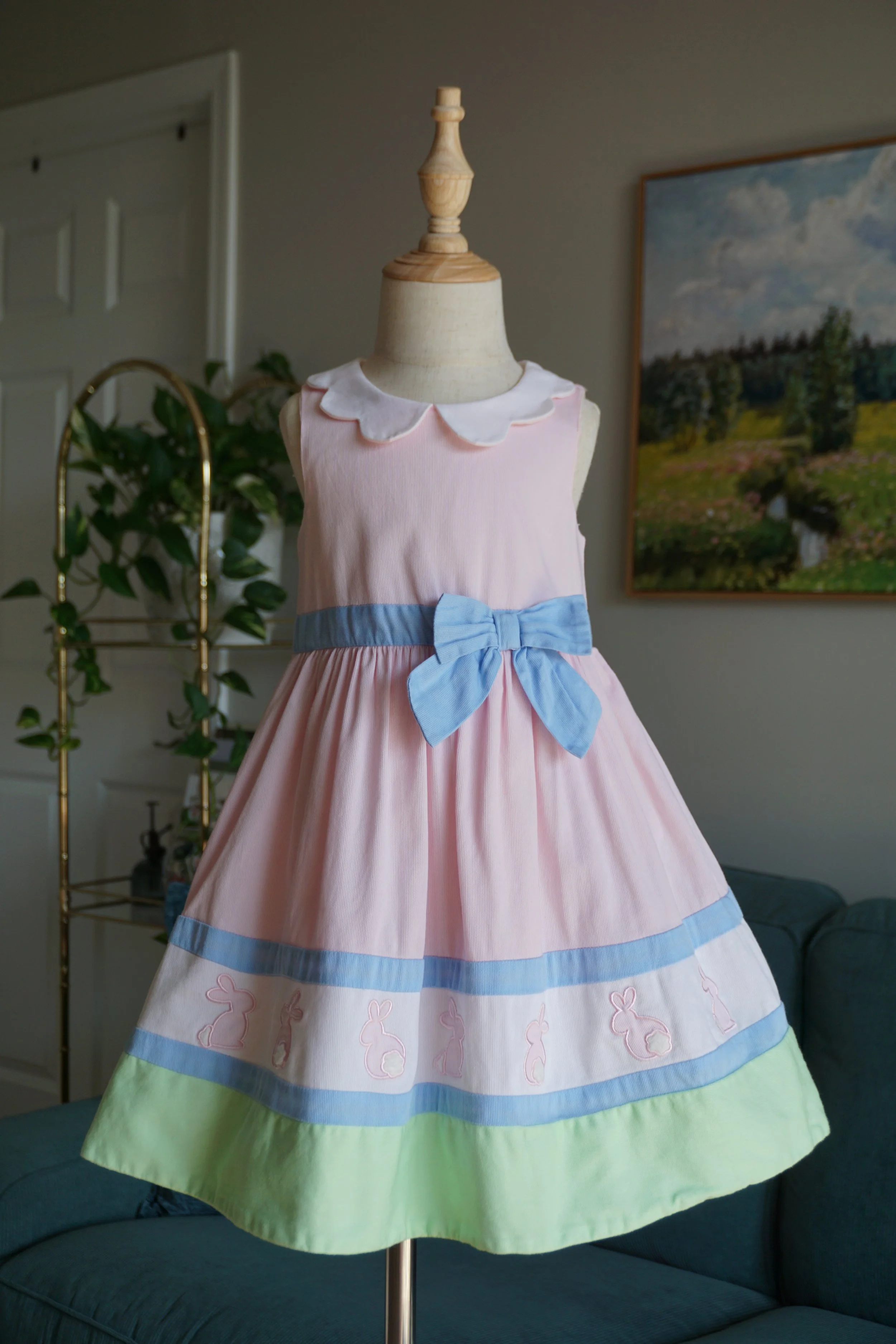 Vintage Pastel Bunny Dress