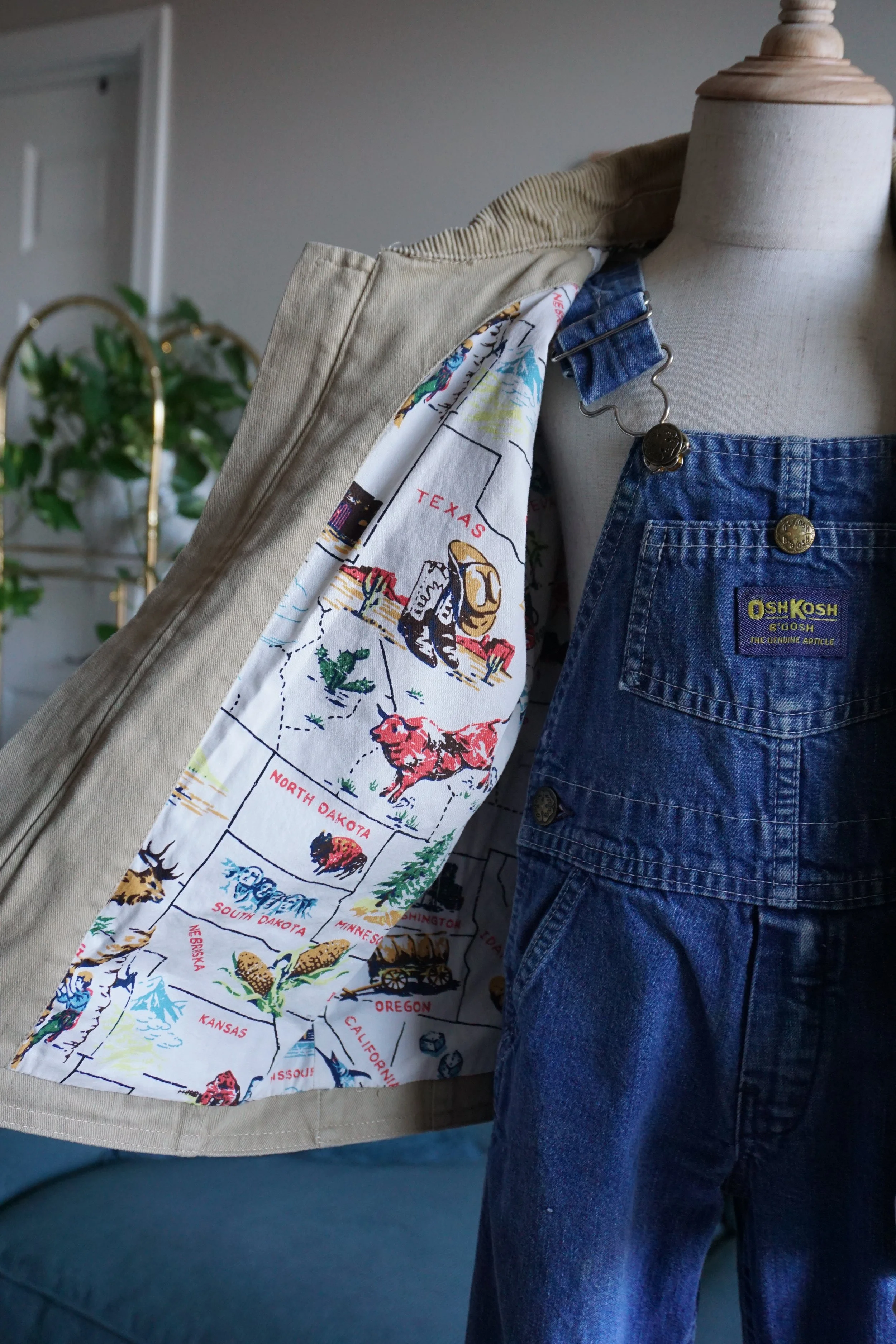 Little Explorer Utility Jacket with Map Lining