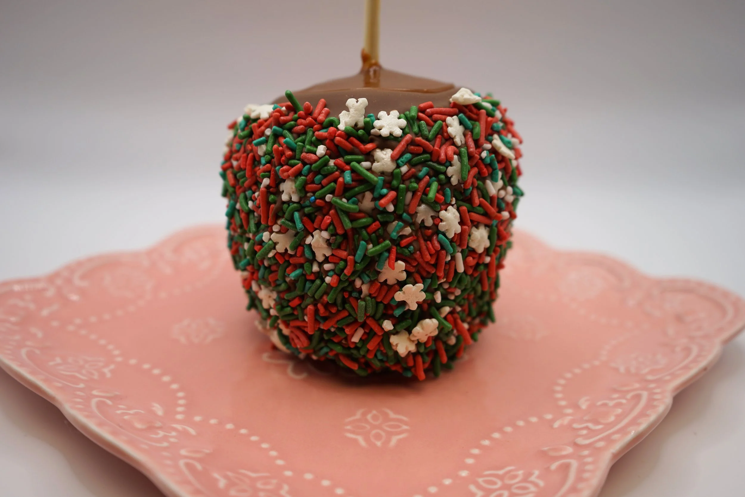 Milk Chocolate & Sprinkle Caramel Apple