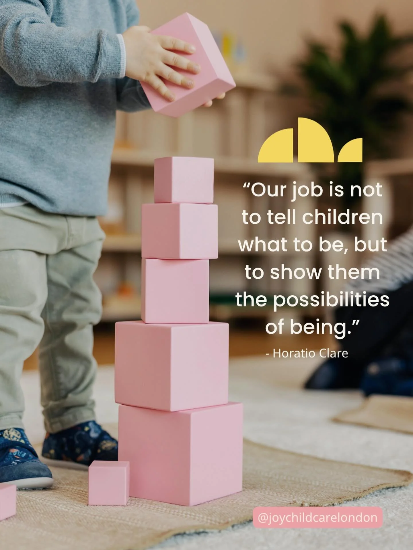 Every block stacked is a world being built. 🧱✨ 

At JOY! Childcare, we believe the best childcare isn&rsquo;t about shaping who children become. It is about opening doors to who they could be. Trusted, thoughtful, personal nanny placements across Lo