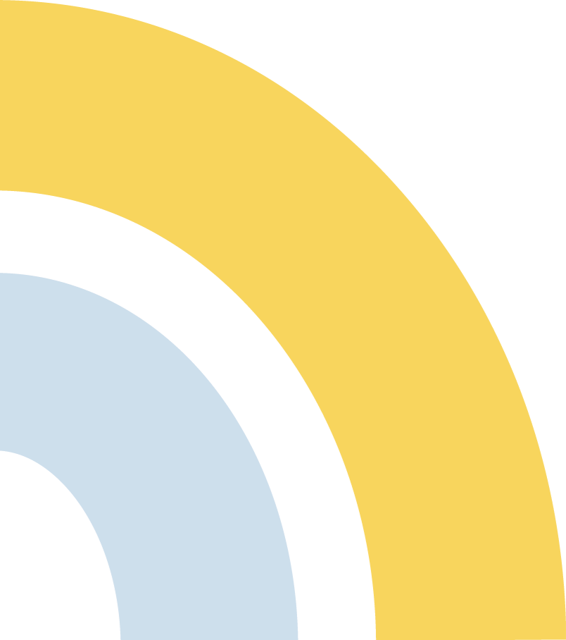 Close-up of a rainbow pattern with light blue, yellow, and black colors.