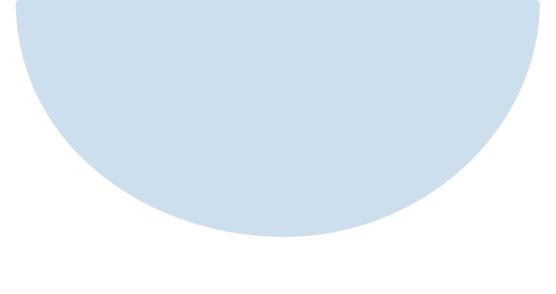 A large light blue circle on a black background