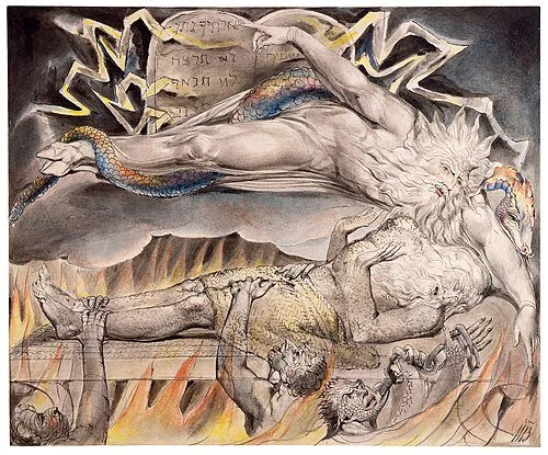 William Blake; Job's evil dream