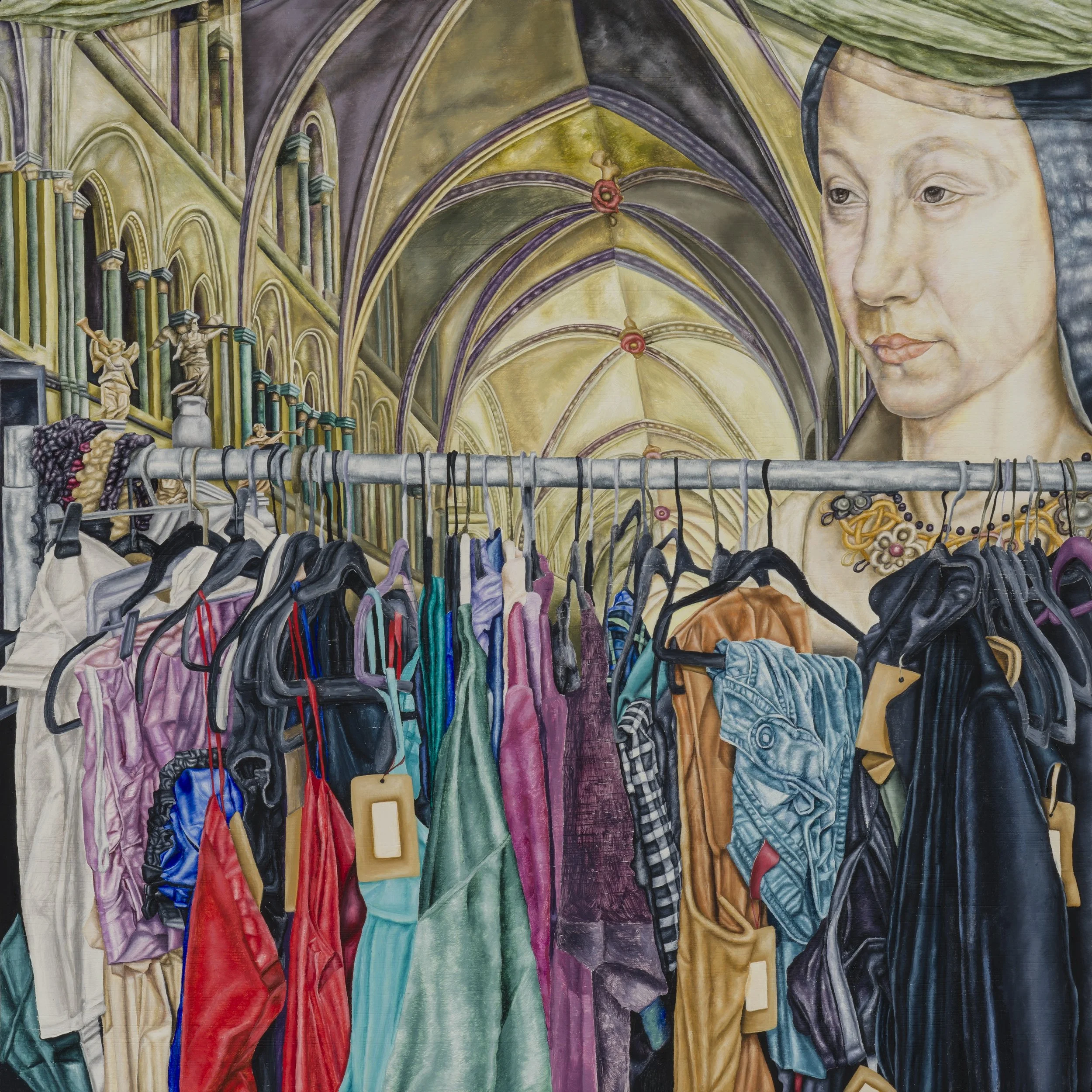   Our Lady of Goodwill   oil on panel  16”x 16”  2024 