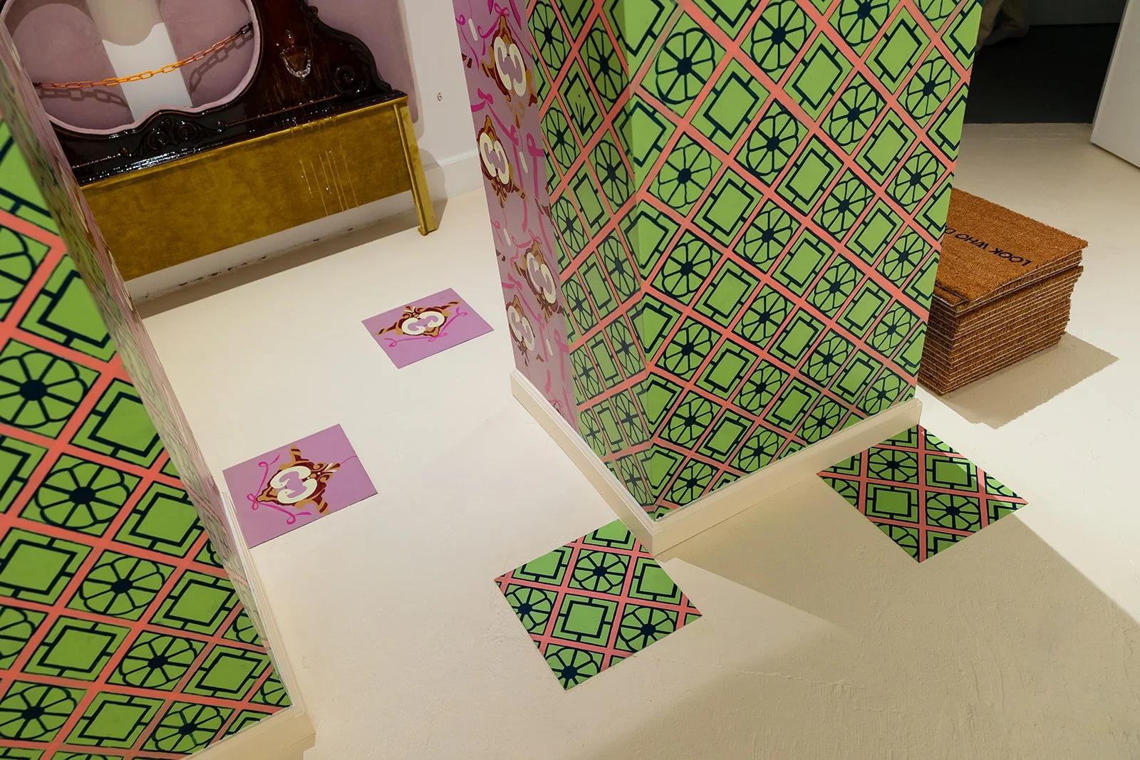   Landlord Special   (exhibition documentation)  wood, drywall, house paint, vinyl tiles  2023 