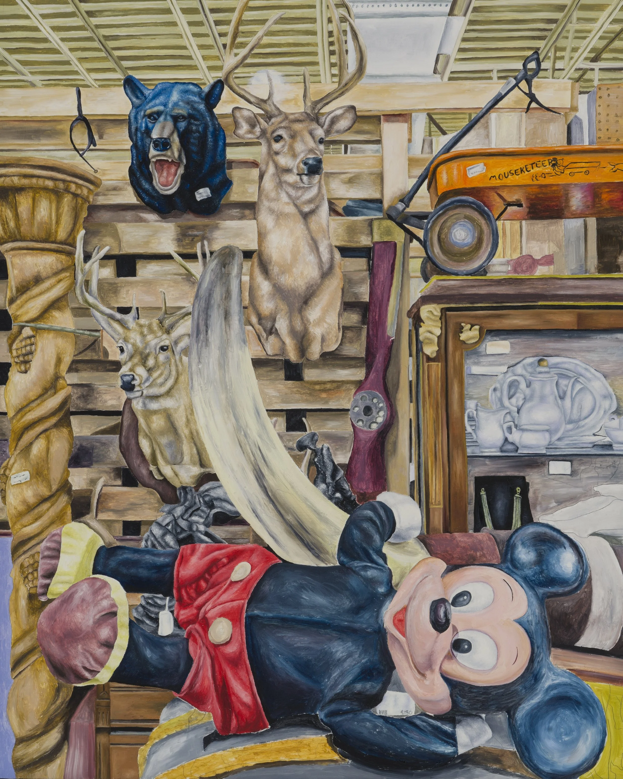   Once Bitten, Twice Shy   oil on panel  20”x 16"  2023 