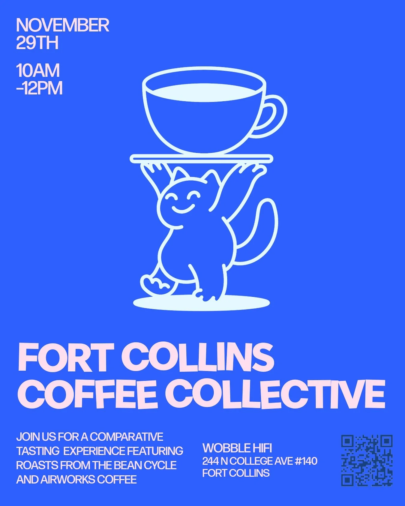 Join us for our very first event! November 29th, 10am-Noon we&rsquo;ll be tasting three coffees three ways at Wobble HiFi. Tickets at the link in our bio!