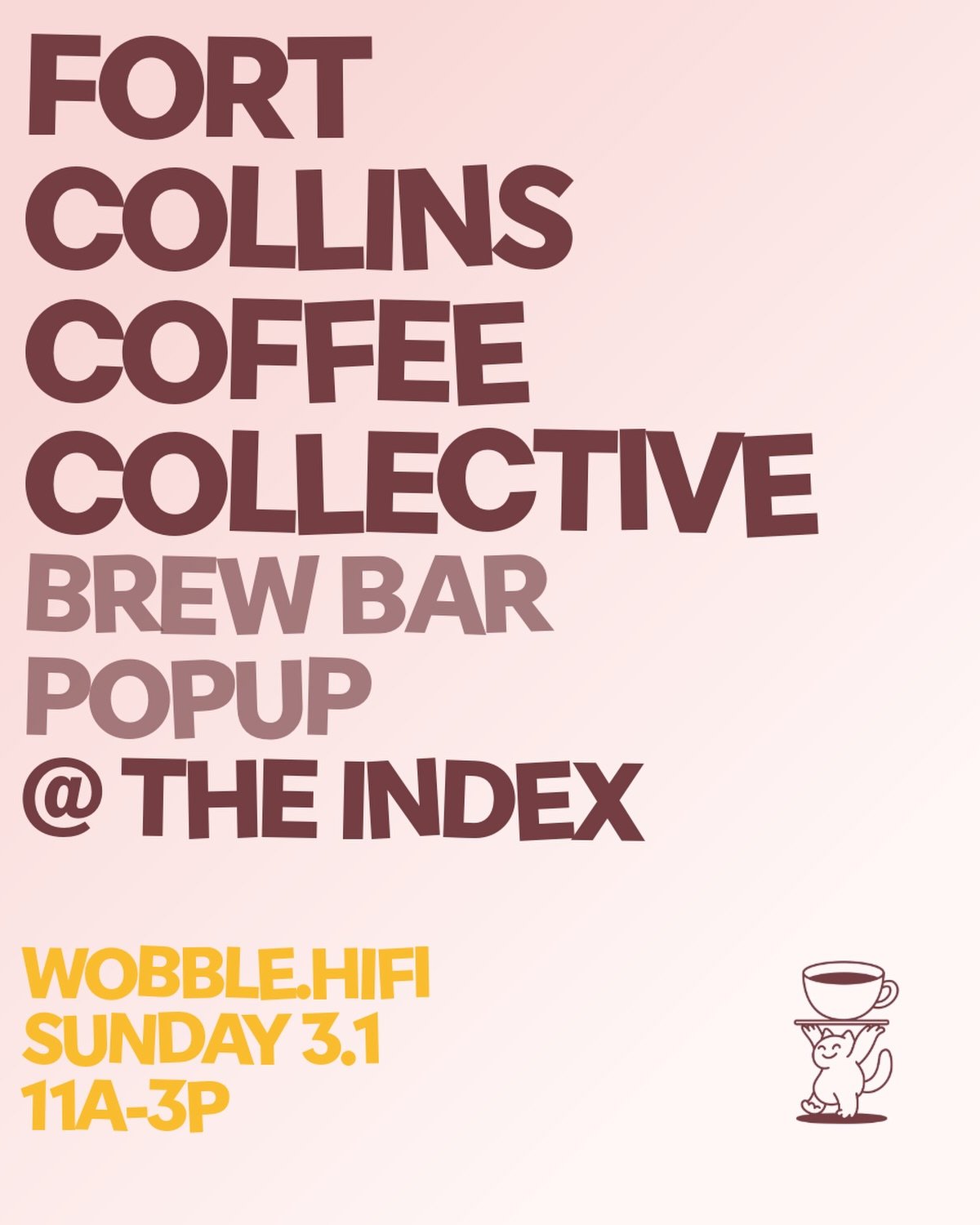 Hopping on this super cool event to brew some coffees. I&rsquo;ll have local favorites and some high weirdness too. International/intergalactic etc. Get your coffee fix then check out the amazing vendors @wobble.hifi