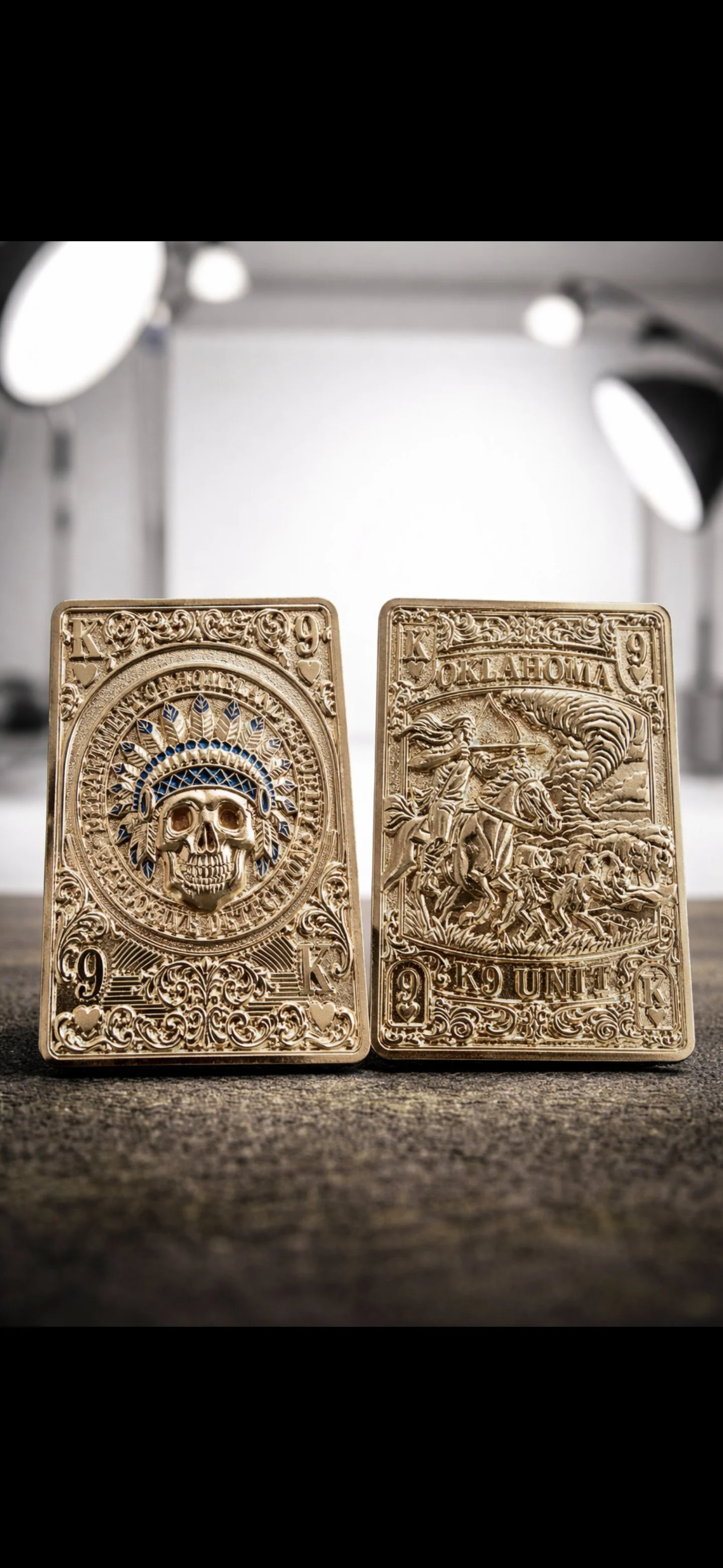 Oklahoma K9 Poker Card - Challenge Coin