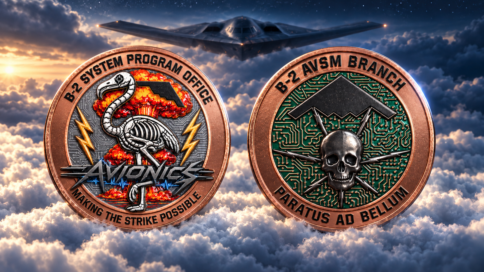 B-2 Bomber - AVSM Branch Challenge Coin