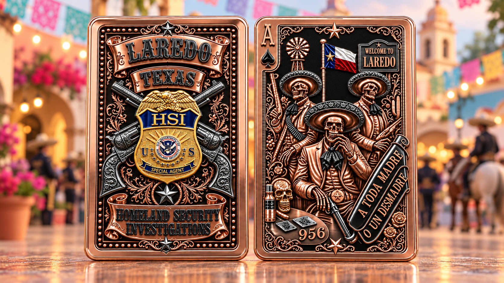 THE CHARROS - HSI Laredo, Tx. Challenge Coin
