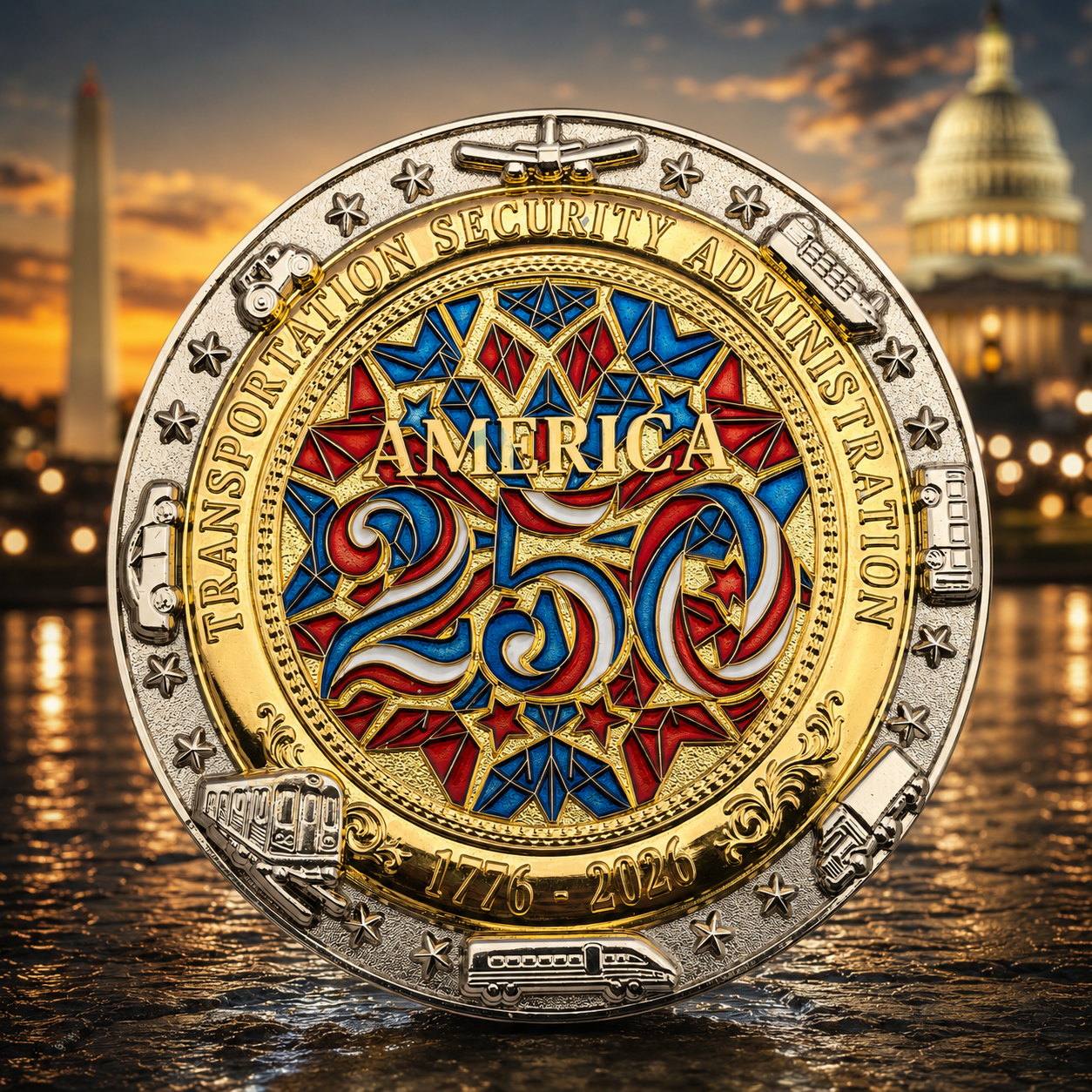 USA 250th Anniversary - DHS TSA Challenge Coin
