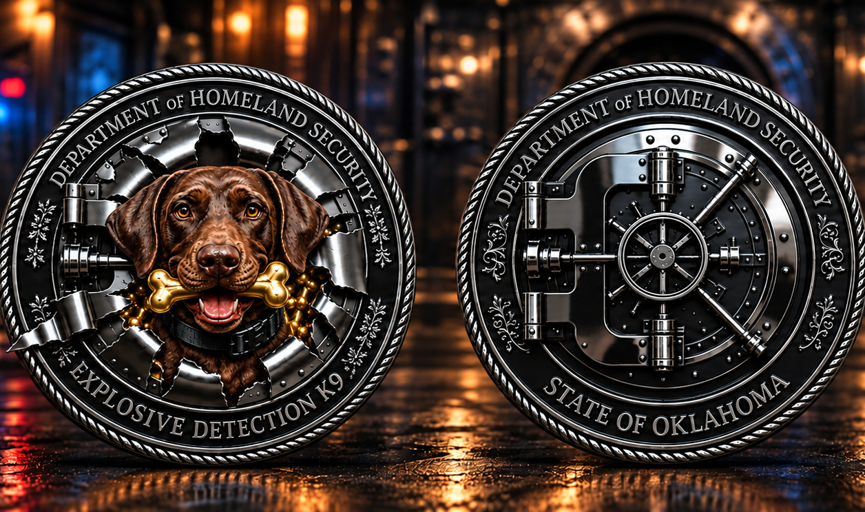DHS K9 - EXPLOSIVE DETECTION — VAULT BUSTER CHALLENGE COIN