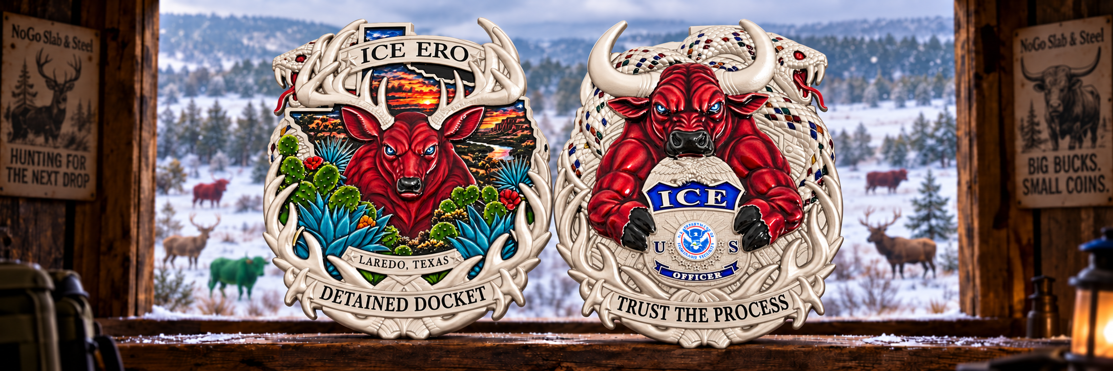 Detained Docket - I.C.E. E.R.O. Laredo, Tx. Challenge Coin