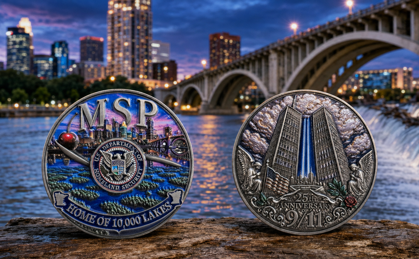 25th Anniversary of 9/11 - TSA  Minneapolis–Saint Paul Challenge Coin