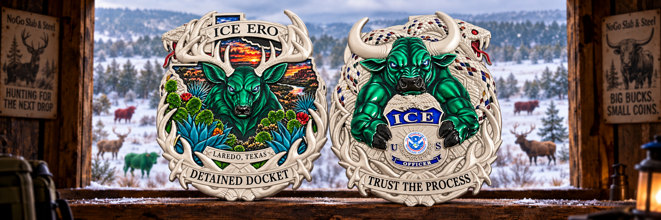 Detained Docket - I.C.E. E.R.O. Laredo, Tx. Challenge Coin