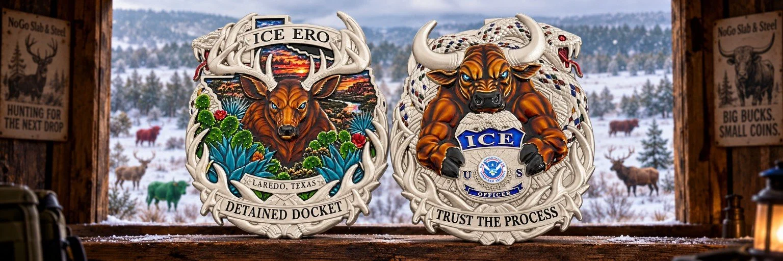 Detained Docket - I.C.E. E.R.O. Laredo, Tx. Challenge Coin