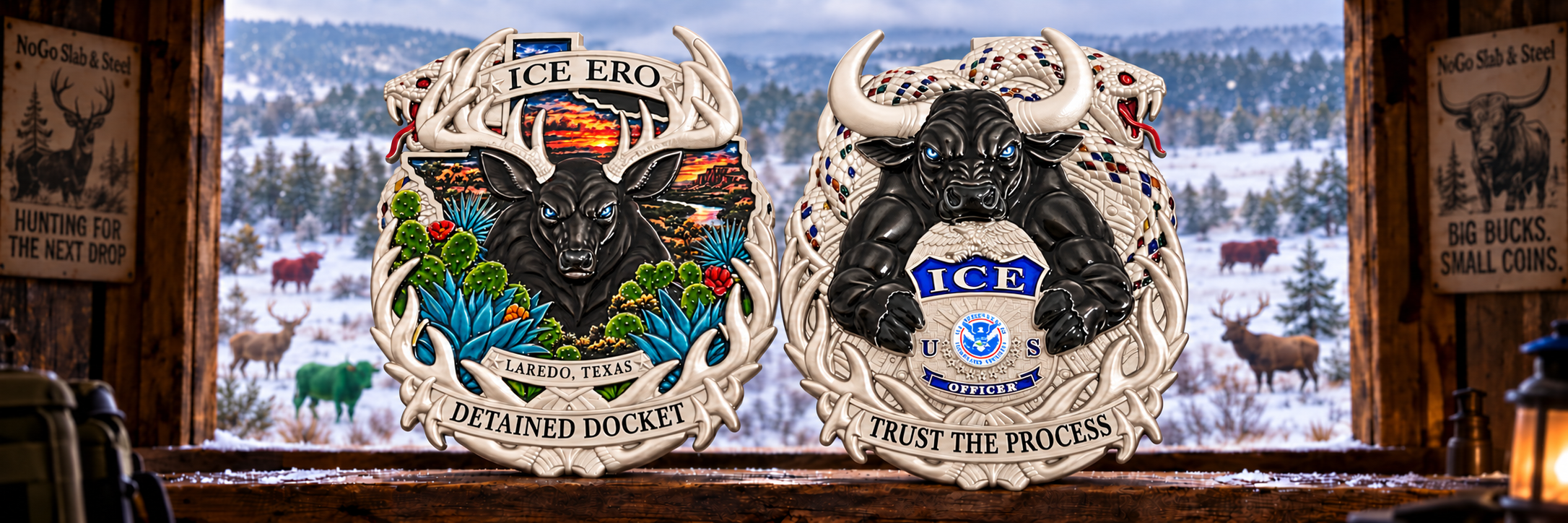 Detained Docket - I.C.E. E.R.O. Laredo, Tx. Challenge Coin