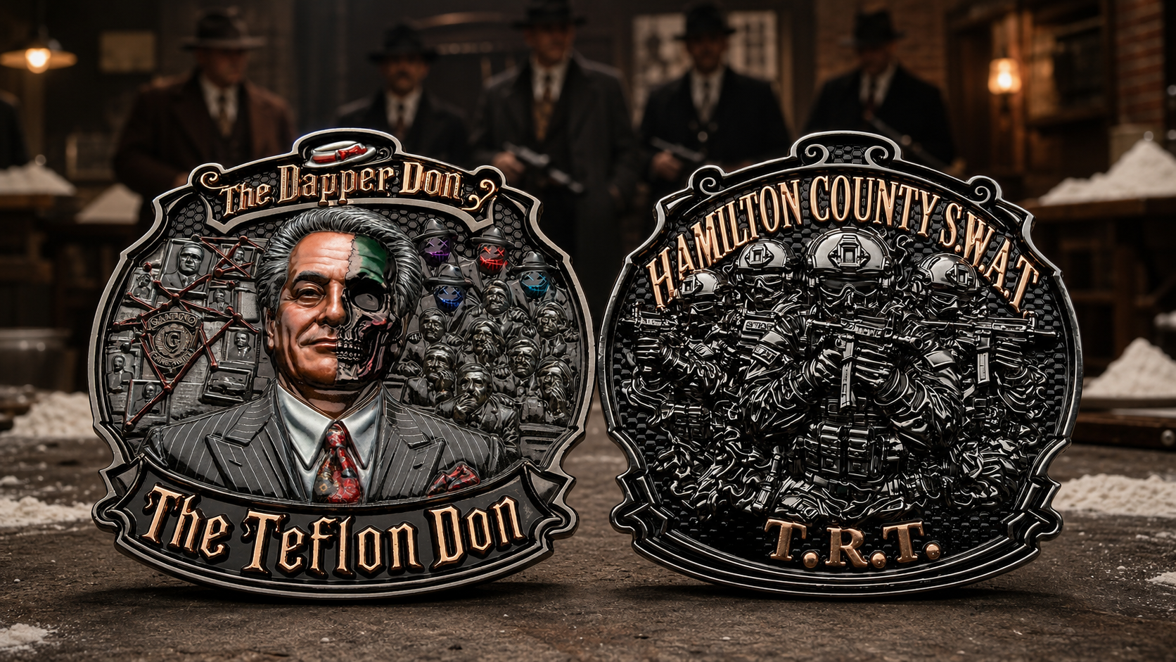 John Gotti × Hamilton County S.W.A.T. T.R.T. Challenge Coin