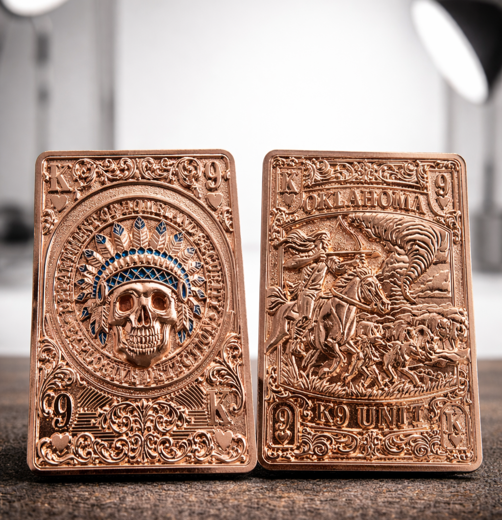 Oklahoma K9 Poker Card - Challenge Coin